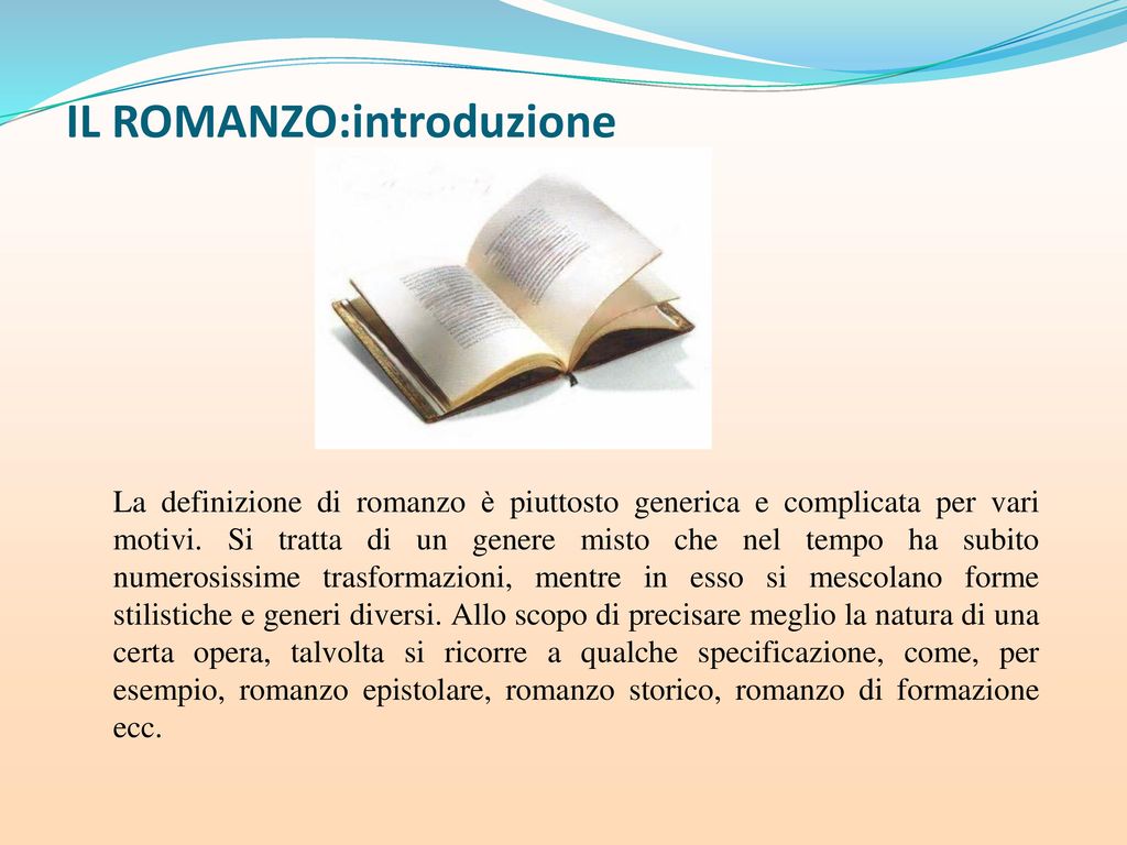 Il Romanzo Introduzione Ppt Scaricare